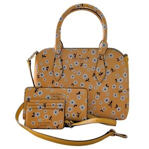 NWOT Kate spade ♠️ ditsy floral Darcy SET Satchel bag, Slim wallet & card holder